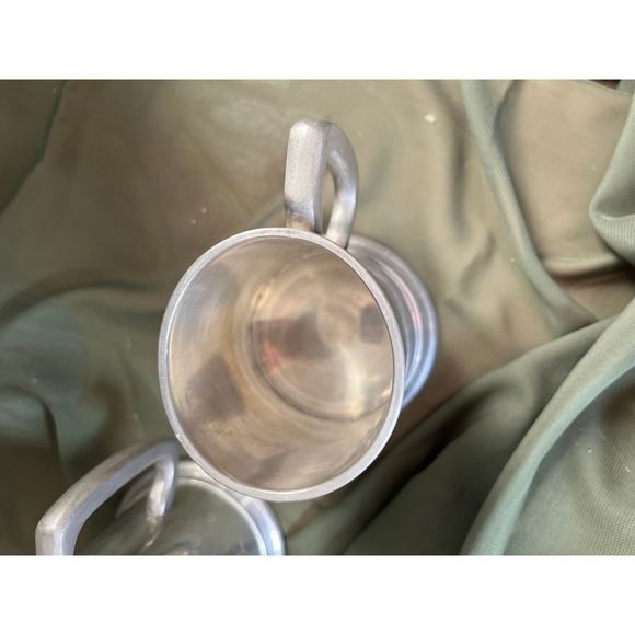 Pewter Mastercraft (?) Mug Tankard Pair - Picture 8 of 9